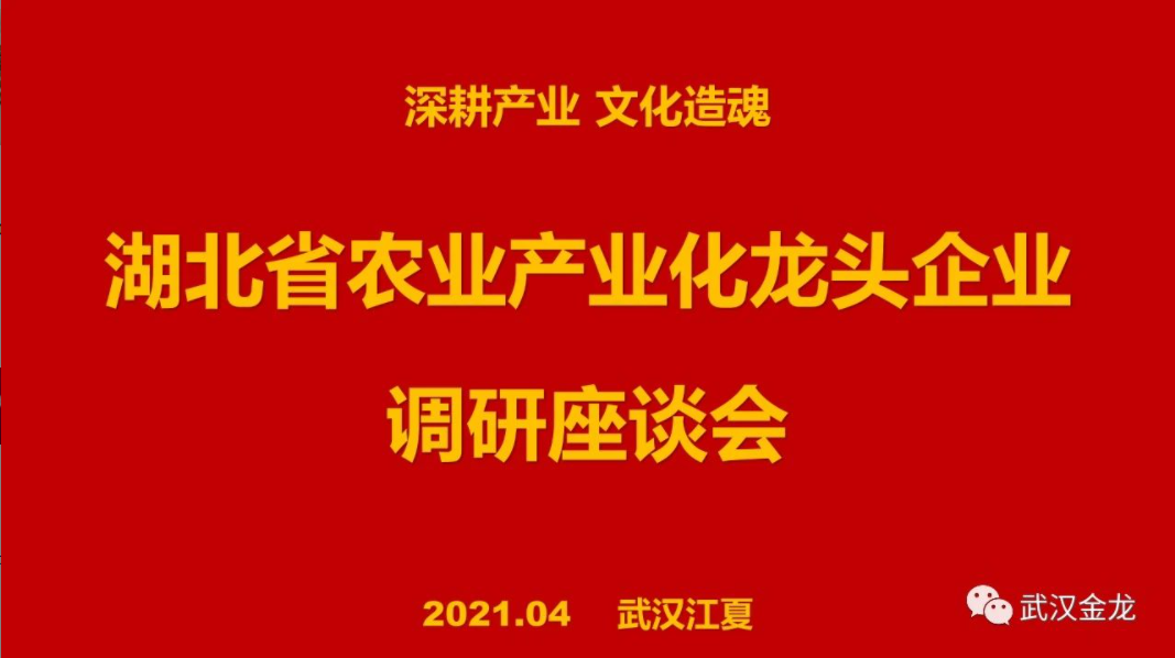 省農(nóng)業(yè)產(chǎn)業(yè)化龍頭企業(yè)調(diào)研座談會(huì)在武漢金龍集團(tuán)會(huì)議室順利召開(kāi)